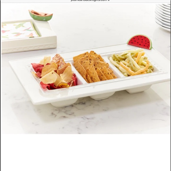 Nora Fleming Dining Nora Fleming Pearl Garnish Dish 3 Compartment